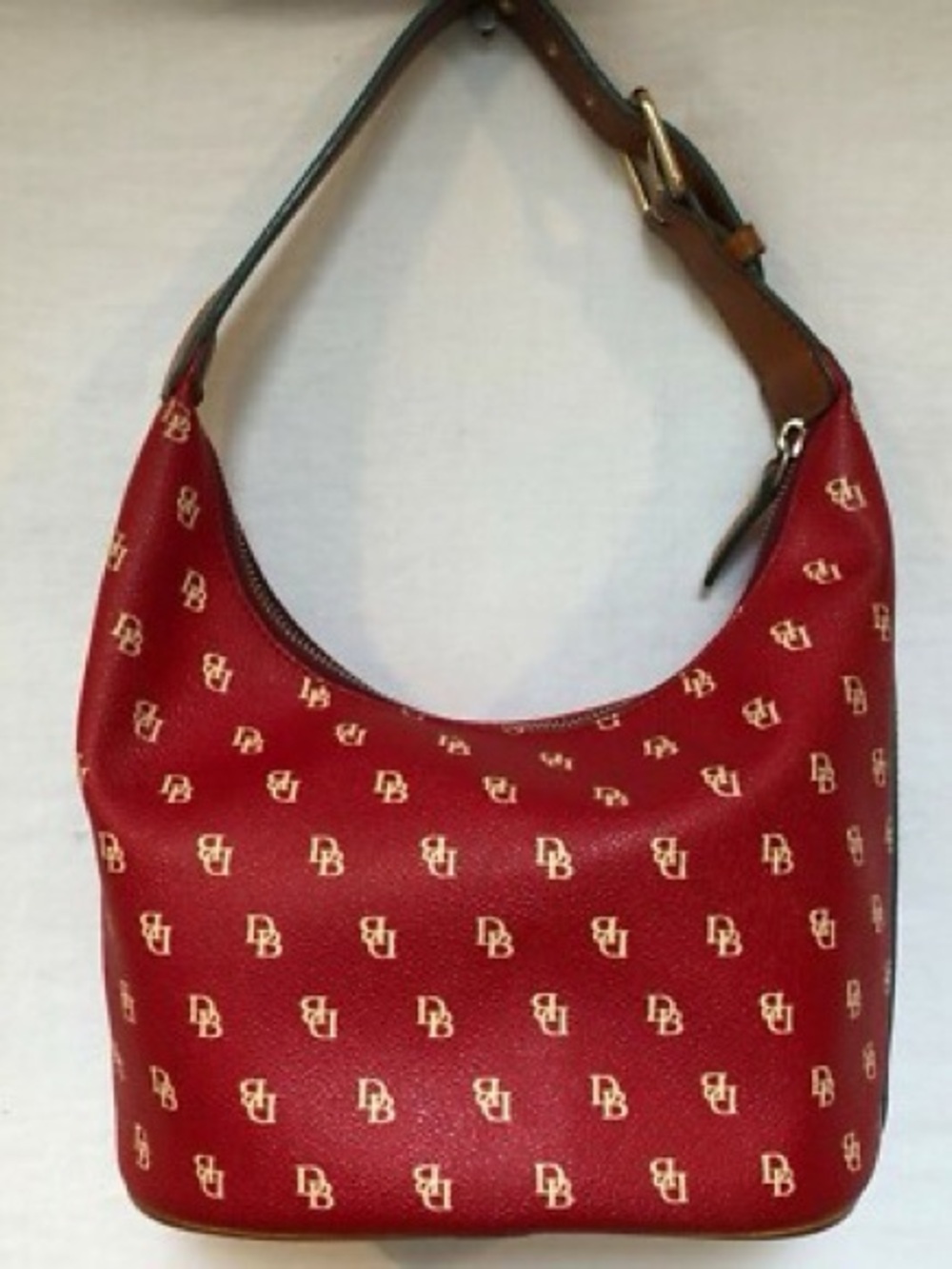 Vintage Dooney& Bourke Red Logo Hobo Shoulder Bag - Picture 16 of 16
